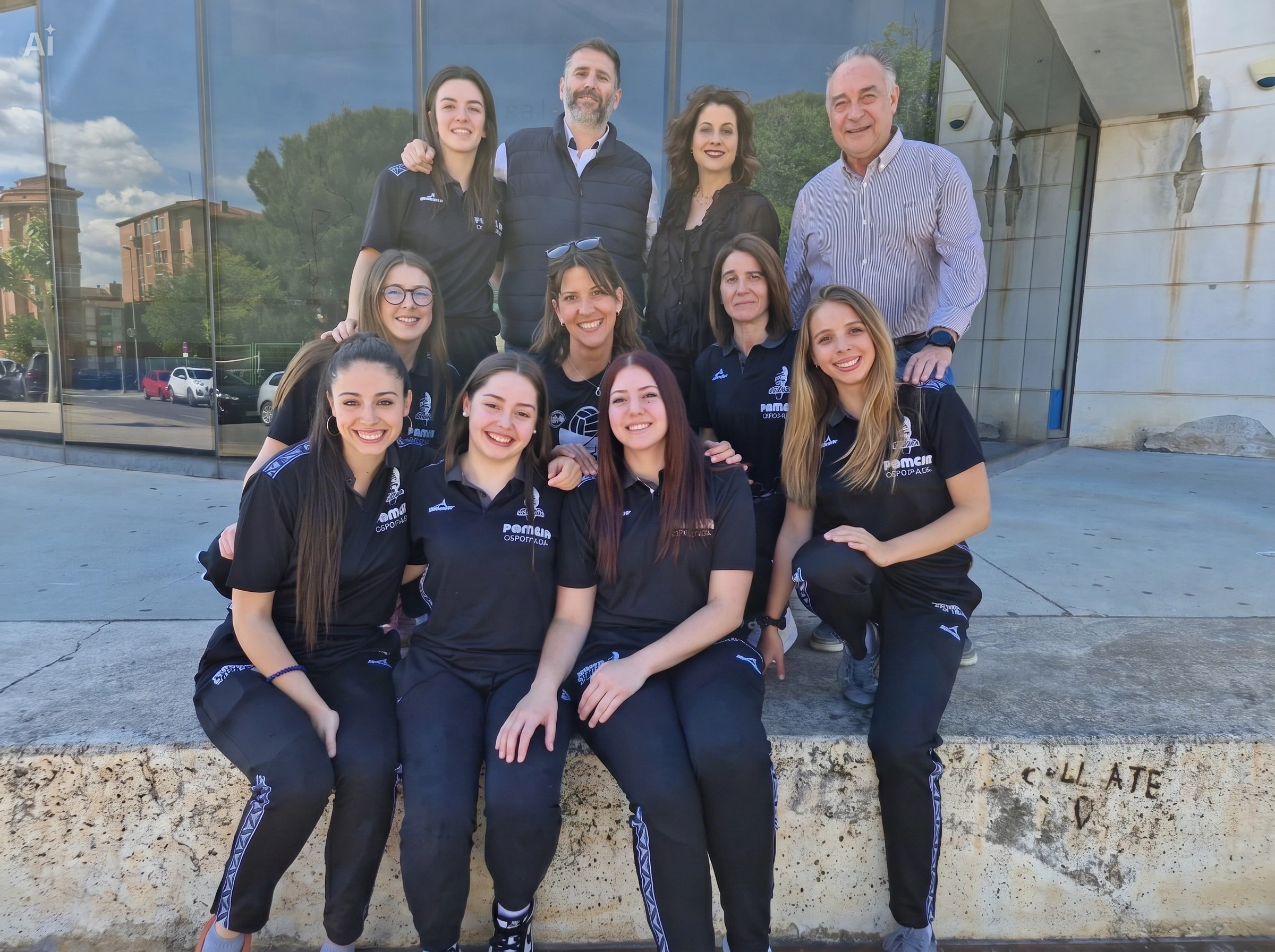 La alcaldesa, Emma Buj desea suerte al Pamesa Teruel Voleibol en su lucha por el ascenso a Primera Nacional