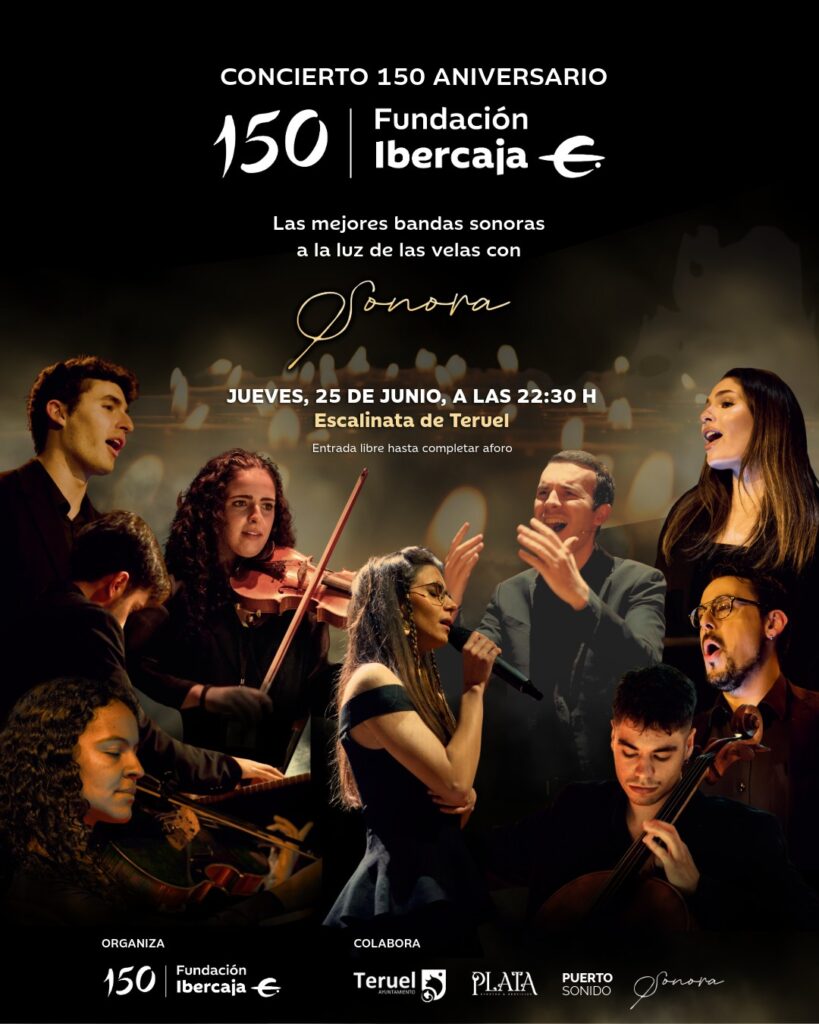 Más de mil velas iluminarán la Escalinata en el gran concierto con el que Fundación Ibercaja celebra su 150 aniversario