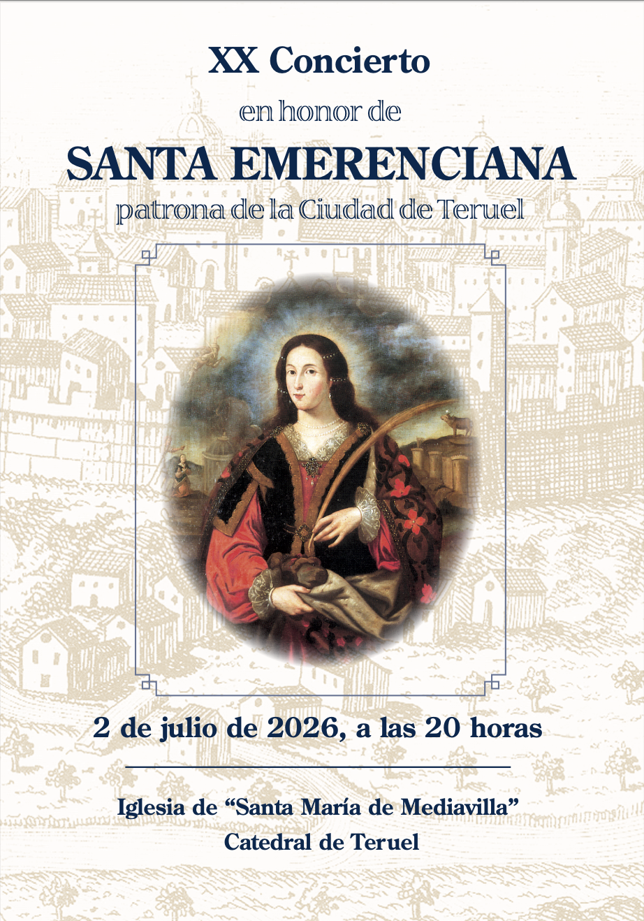 XX Concierto en honor de Santa Emerenciana patrona de la Ciudad de Teruel