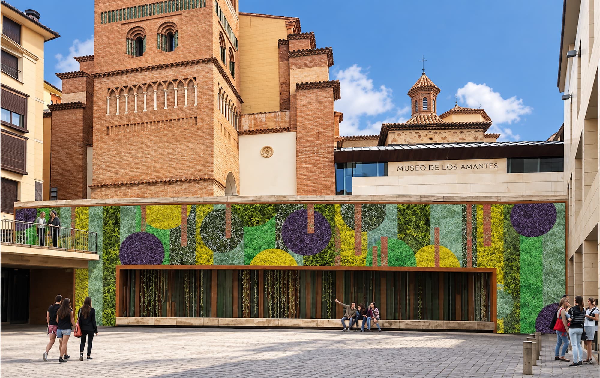 La Plaza de los Amantes contará con un nuevo jardín vertical que convertirá el entorno de la fuente en un espacio más verde