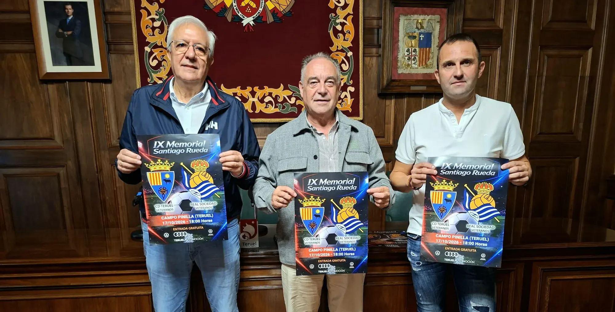 Veterans of CD Teruel to face Real Sociedad in the ix memorial santiago rueda