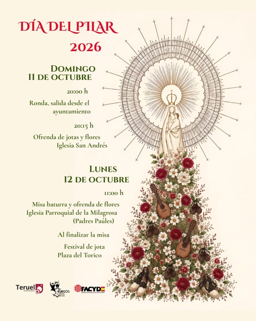 Teruel celebra el Día del Pilar con la jota y la tradición como protagonistas en el 50 aniversario de Amigos de la Jota
